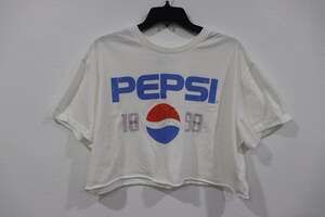 Pepsi white logo cropped graphic tee 1X